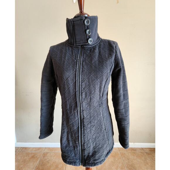 The North Face Women's Quilted Black SZ Medium Jacket Funnel Neck - Picture 1 of 15